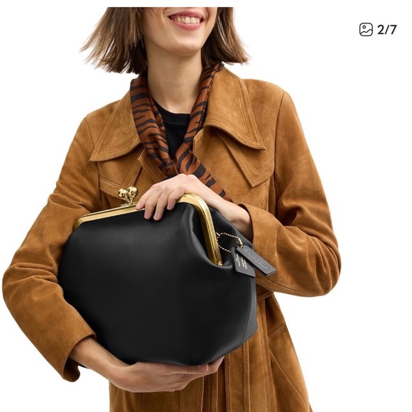 Coach Black 27 Frame Bag with Gold Hardware - Picture 5 of 5